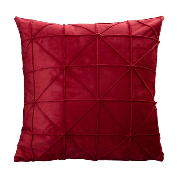 Qholemyo Velvet Check Bed Headrest & Backrest Cushion - Soft Filling, Suitable for Headboard, Sofa & Floor, Decorative Lumbar Support Pillow
