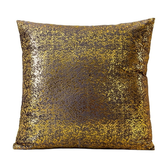Qholemyo Velvet Snowflake Hot-Stamping Pillow Cover - Festive Design, Perfect For Home Decor In Winter