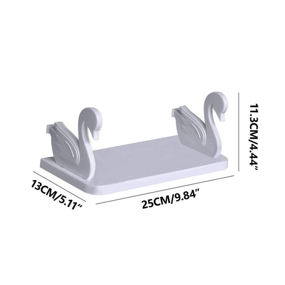 Qholemyo Versatile Wall Mount No Drill Bathroom Shelf Floating Shelves Bathroom For Easy Storage Solutions Kitchen Bracket Organizer Wall Rack For Hygienic Storage