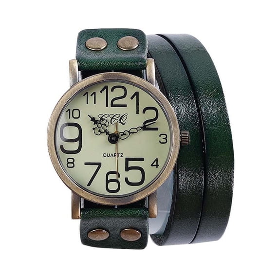 Qholemyo Vintage Leather Watches For Men Women Classic Dress Wrist Watch Analog Quartz Watch Best Gifts For Men Women