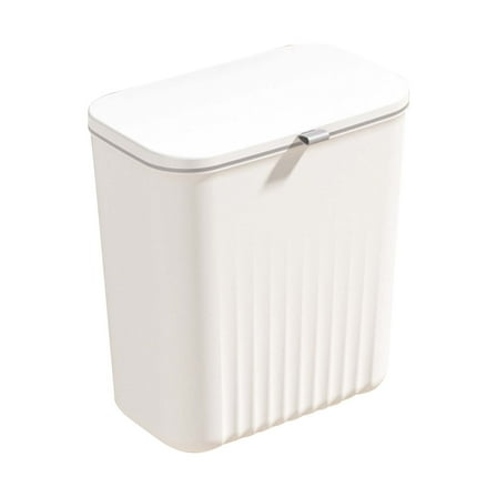 Qholemyo Wall Mounted Kitchen Garbage Bin With Flip Lid Household Cabinet Door Dedicated Trash Can Toilet Hanging Storage Indoor Kitchen Waste Bin