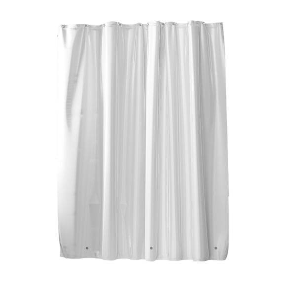 Qholemyo Waterproof Plastic Shower Curtain Liner Set With Magnets And 12 Hooks Shower Curtains For Bathroom
