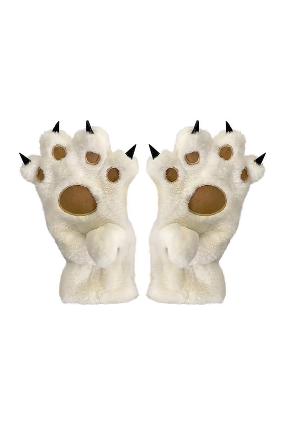 Winter Gloves Warm Gloves Cute Animals Paw Pet Claw Bear Palm Full Finger Gloves For Cold Weather Christmas Gifts Touchscreen Gloves
