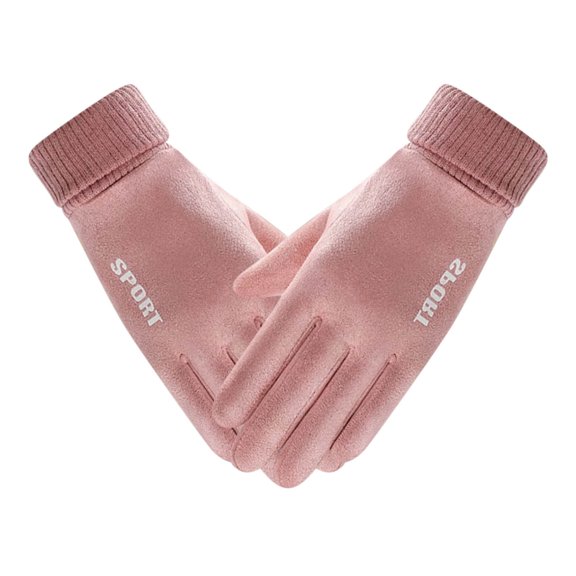 Qholemyo Winter Gloves For Women Diving Cloth Velvet Thickened Fleece Lined Warm Gloves Outdoor Windproof Gloves For Women Cold Weather Christmas Gifts For Women