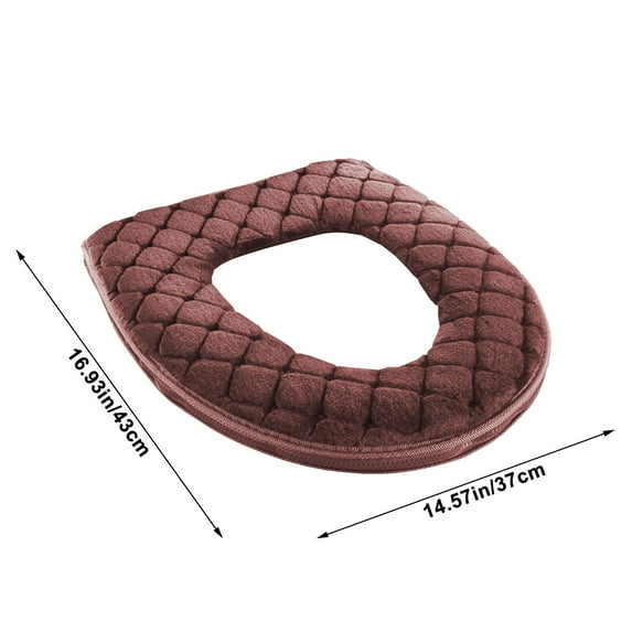Qholemyo Winter Models Of The Toilet Seat Plush Toilet Seat Cushion Thickened Toilet Seat Washable Toilet Seat Washers Toilet Seat Cushioned