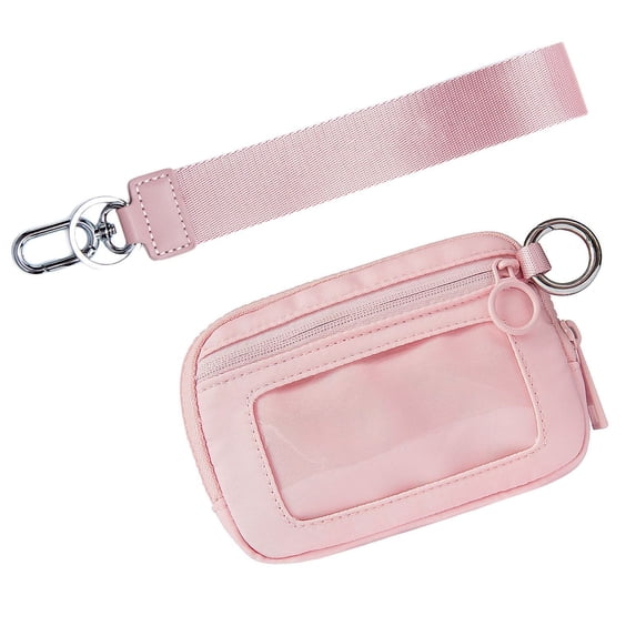 Qholemyo Women’s Waterproof Nylon Wristlet Card Case Crossbody Purse Small Wallet Perfect For ID Key Storage