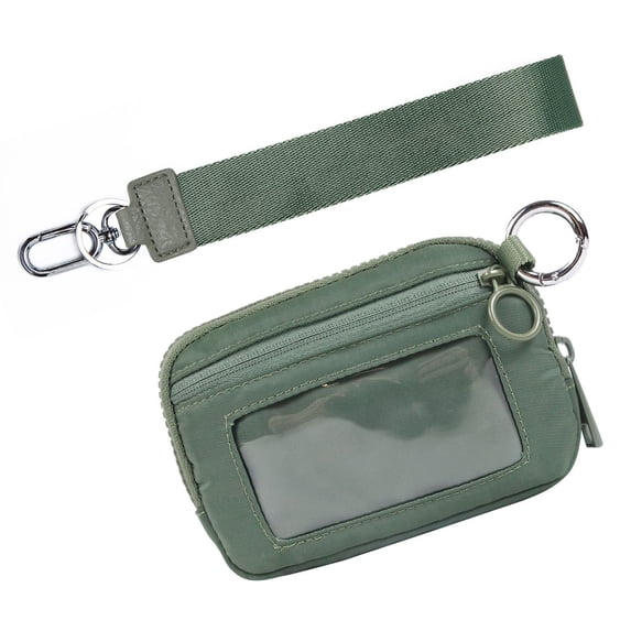 Qholemyo Women’s Waterproof Nylon Wristlet Card Case Crossbody Purse Small Wallet Perfect For ID Key Storage