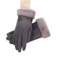 thumbnail image 1 of Qholemyo Women's Winter Gloves Velvet Suede Warm Gloves Thickened Windproof Suede Mouth Cycling Gloves Thermal Gloves For Women Gloves For Women Cold Weather, 1 of 4