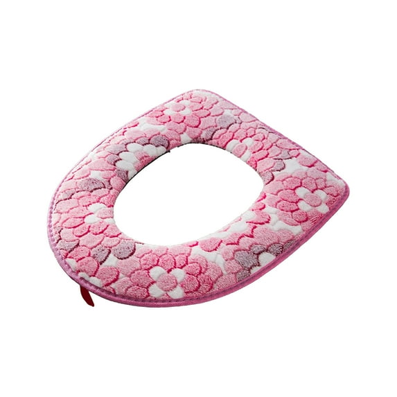 Qholemyo Zipper Model Toilet Seat Household Embroidery Sitting Washer Toilet Seat Cover Cute Washer Toilet Seat