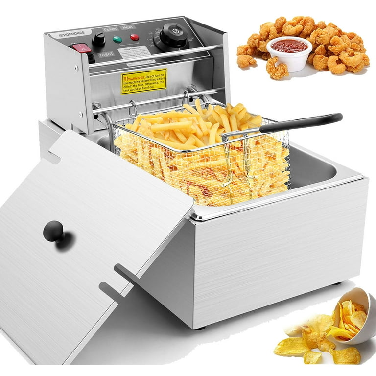 TFCFL 1000W Electric Deep Fryer Cooker Home Countertop 2.5 L Oil Capacity  Fast Frying