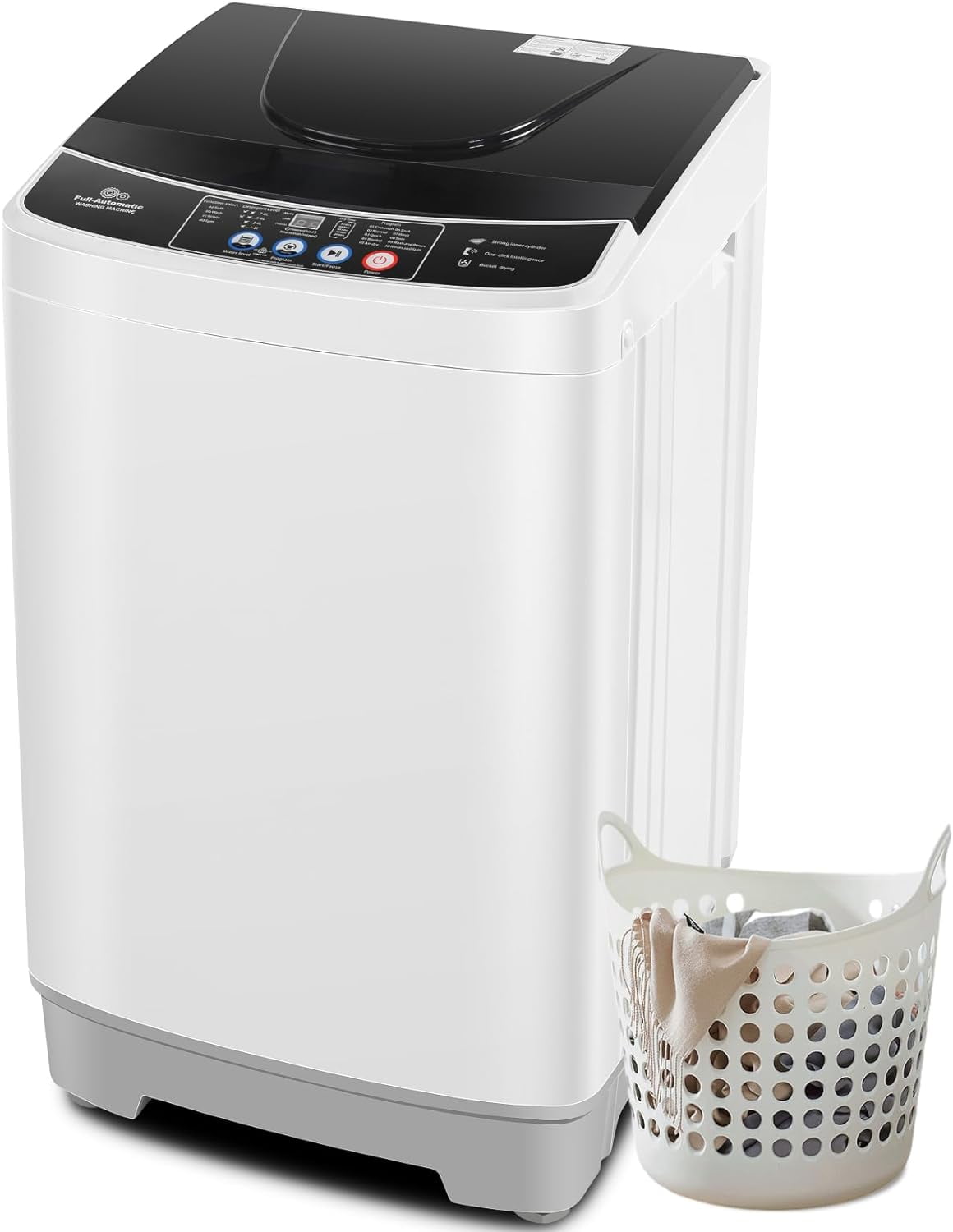 Qhomic 2.1 Cu.ft Portable Washing Machine, 15.6lbs Capacity Fully