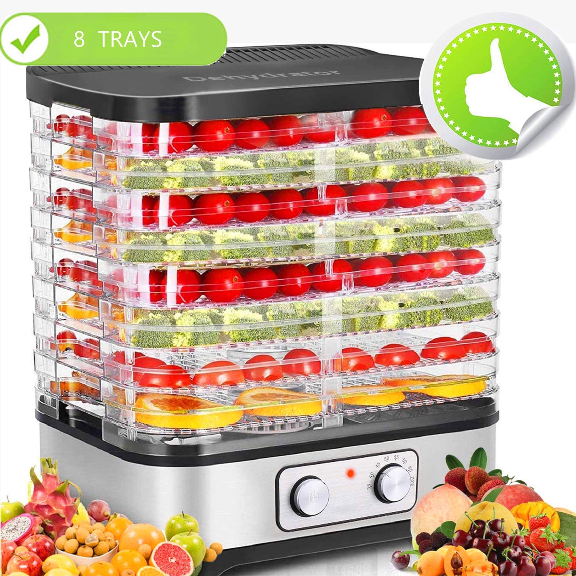 BESTEK 9 Trays Food Dehydrator Machine Quiet Fruit Dryer/ Jerky Maker  Programmable with Timer, Temperature Control