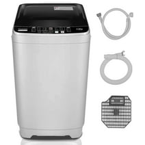 Qhomic Compact Washing Machine, 17.8lbs Capacity, 1.9 Cu.ft Portable Washer with LED Display and Faucet Adapter, Fully Automatic Washing Machine with Timed Settings, Perfect for Apartments, Dorms, Rv
