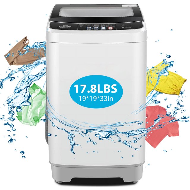 Qhomic Full Automatic Washing Machine, 2.4 Cu.ft visual Portable
