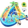 thumbnail image 1 of Qhomic Inflatable Water Slide with Spray Pool, 2 Water Guns, Climbing Wall, Basketball Hoop, and Inflatable Bounce House with UL Air Blower, (Gift for Kids), Polyester, Child, Teen, Toddler, 1 of 9