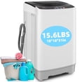 thumbnail image 1 of Veeboto Portable Washing Machine 15.6lbs Full-Automatic Washer, Compact Wash & Dry Combo with Drain Pump for Home, Dorms, Apart, White, 1 of 9