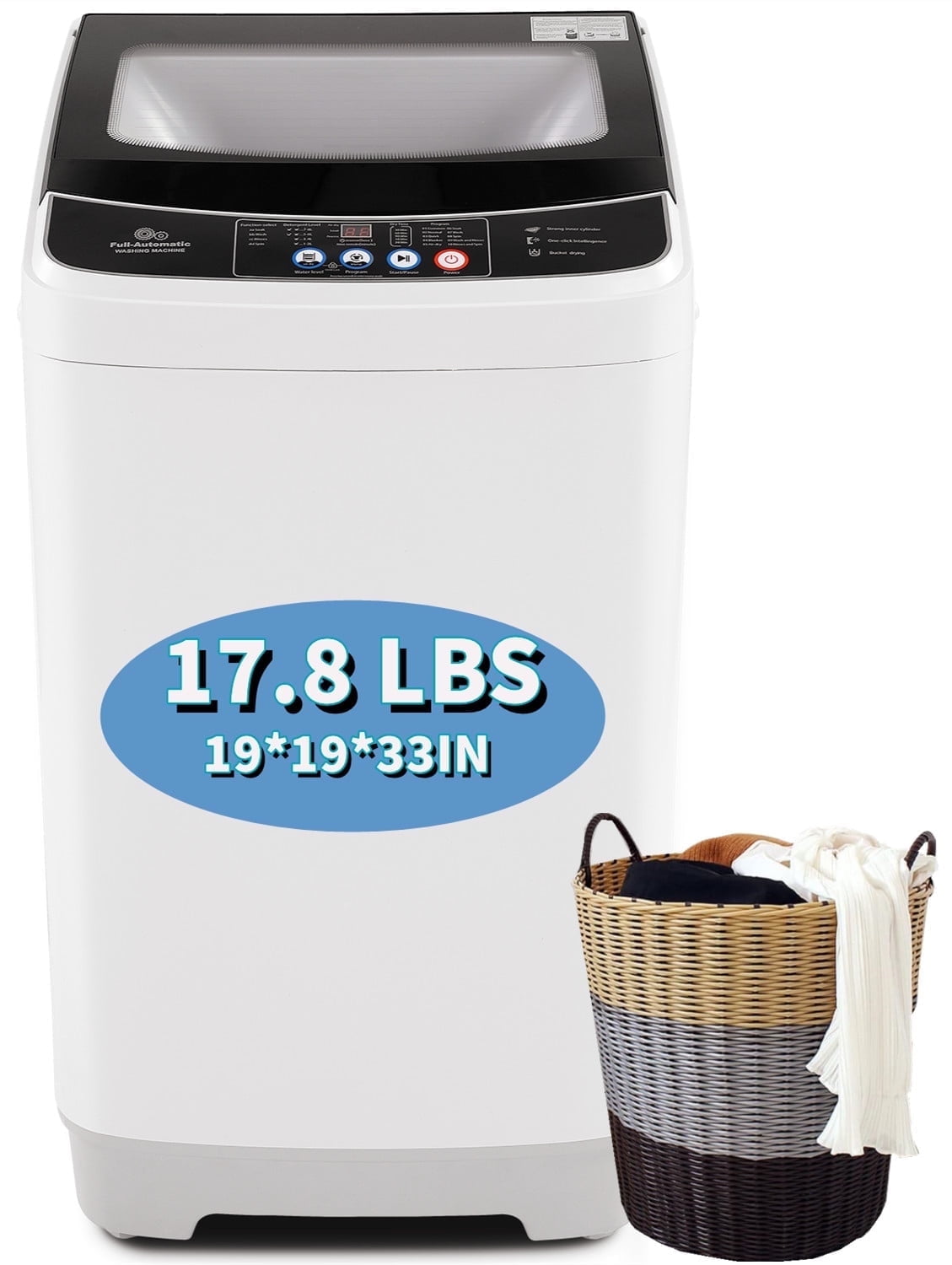 Panda 1.34 cu.ft Compact Portable Top Load Cloth Washing Machine in