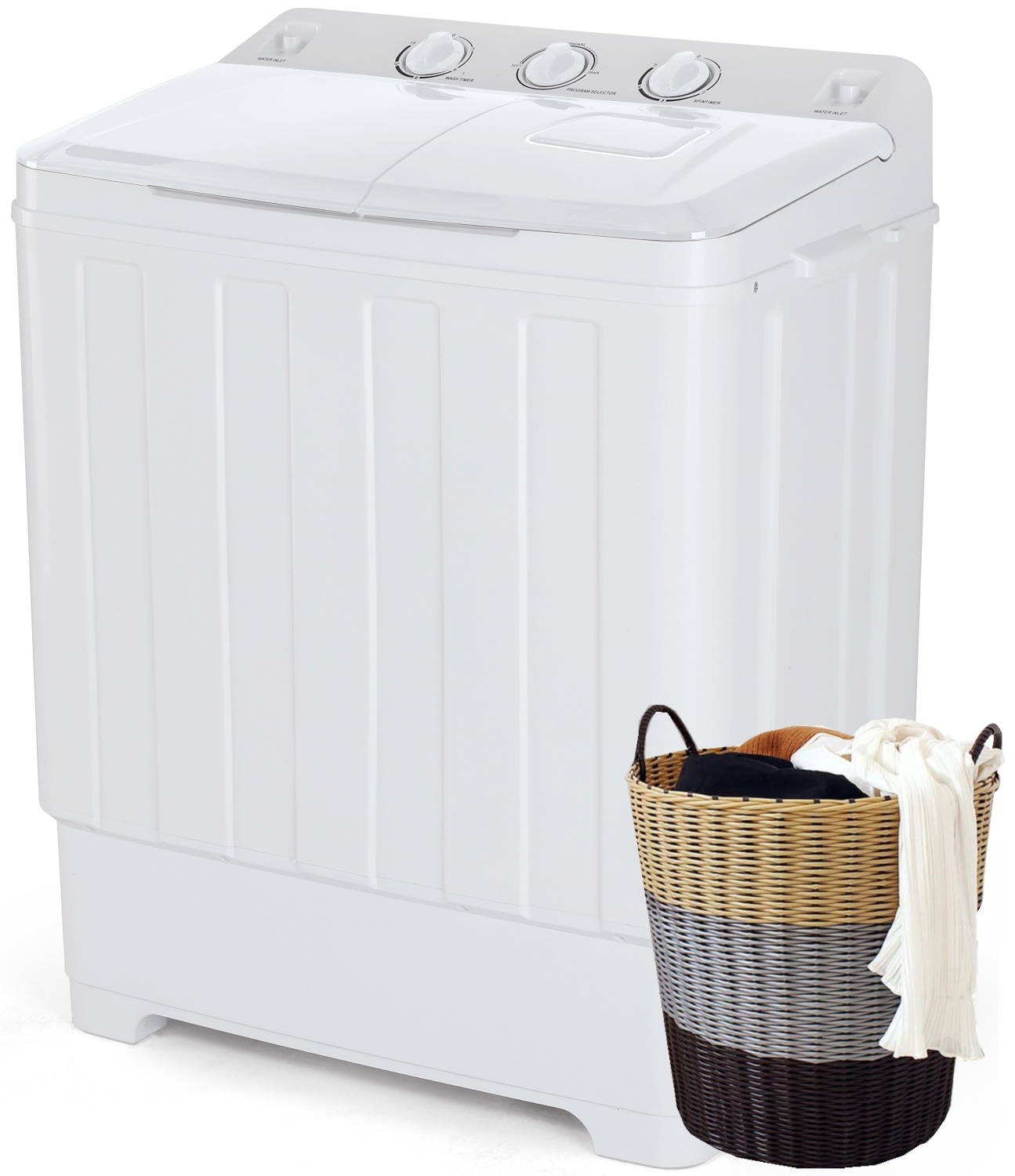 Zeny 6lbs Capacity Mini Washing Machine Compact Counter Top Washer w