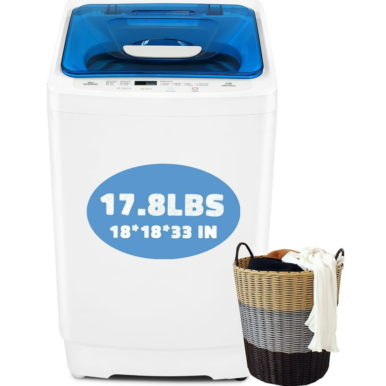 Qhomic Portable Washing Machine, 17.6lbs Large Capacity Fully-Automatic Laundry  Washer 1.9Cu.ft Washer Machine Ideal for Apartments Dorms Families 