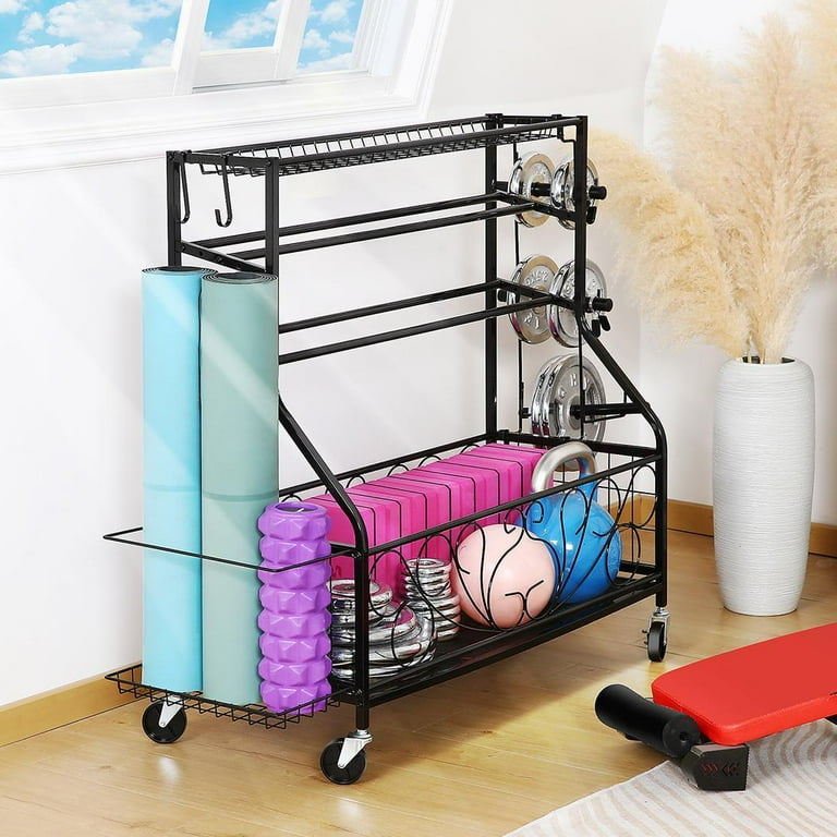 Qhomic Weight Rack for Dumbbells Dumbbell Rack Weight Stand Adjustable Weight Rack All in One Home Gym Storage Rack Workout Equipment Storage