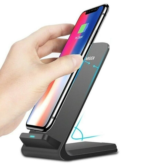 Qi Wireless Fast Charger Charging Pad Stand Dock For Samsung Galaxy iPhone Phone