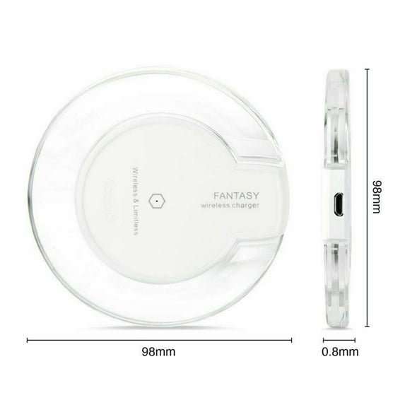 Qi Wireless Fast Charging Pad Slim Charger Dock For Apple iPhone X iPhone 8 Plus Samsung Galaxy S8 S9+ S10 S10+ S20 Galaxy S6 S7 Edge Plus Note 9 10 20 Xperia XZ3 LG G7 ThinQ all Qi-Enabled Device