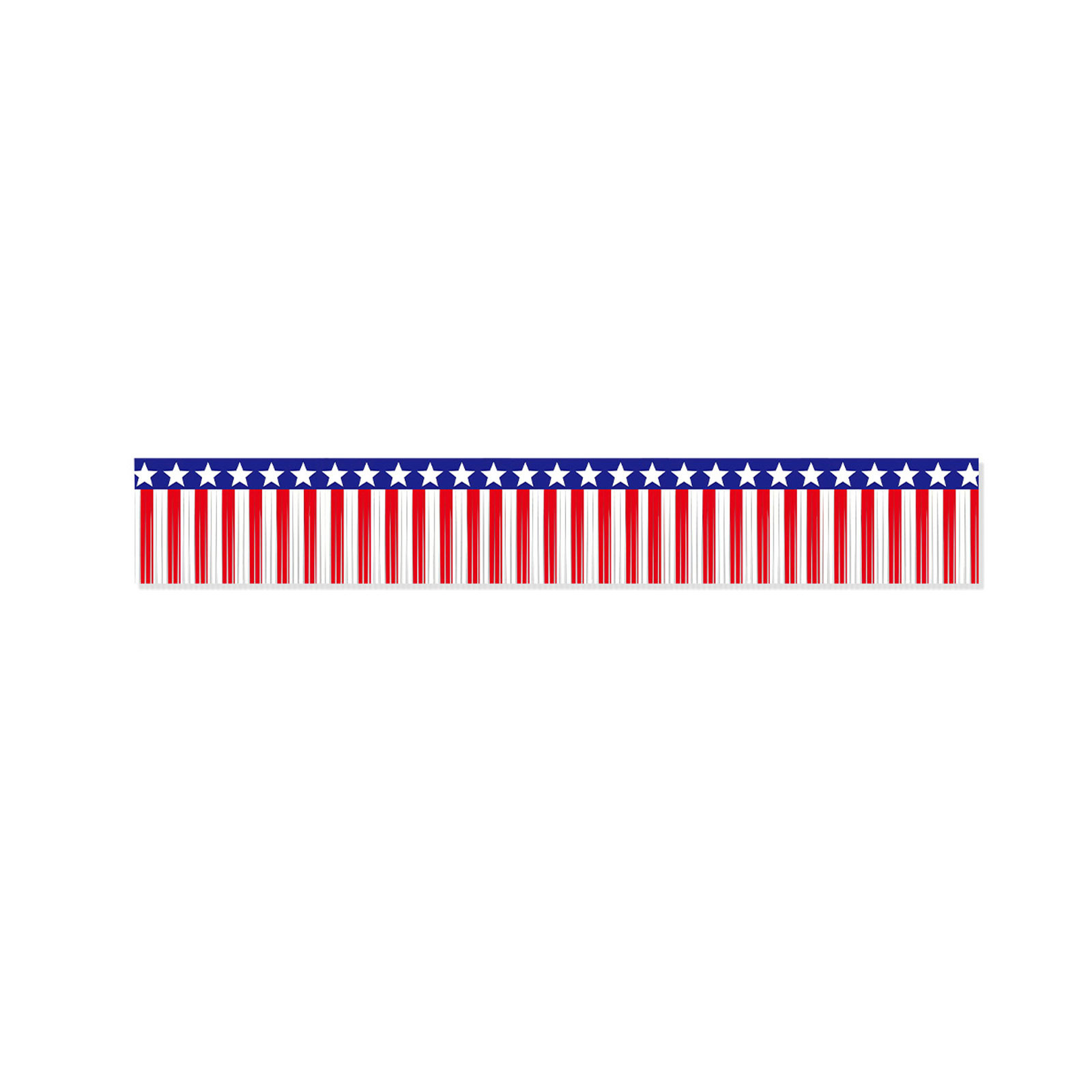 QiHongYan 4th of July Decorations Red Blue Star Fringe Garland Streamers Patriotic Parade Float Fringe Star Hanging Backdrop Banner Table Skirts for Memorial Day Independence Day