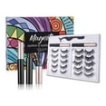 thumbnail image 1 of Somnr 10 Pairs Magnetic Eyelashes & Eyeliner Kit - Reusable 5D False Lashes,(Black), 1 of 8