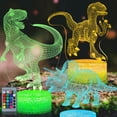 thumbnail image 1 of Somnr 3D Dinosaur Night Light - 7-Color Changing LED Lamp w/ Remote & Touch Control, Gift for Kids, 1 of 6