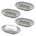 thumbnail image 1 of QiShi 4Pcs Soap Dish for Shower Soap Box, Soap Saver Case Holder with Drain for Bathroom Counter, Shower, Kitchen, Keep Soap Dry and Clean, GRAY, 1 of 8