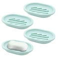 thumbnail image 1 of QiShi 4Pcs Soap Dish for Shower Soap Box, Soap Saver Case Holder with Drain for Bathroom Counter, Shower, Kitchen, Keep Soap Dry and Clean, GREEN, 1 of 8