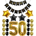 thumbnail image 1 of QiShi 50th Anniversary Latex Party Decoration Kits, (24 Pieces), 1 of 7