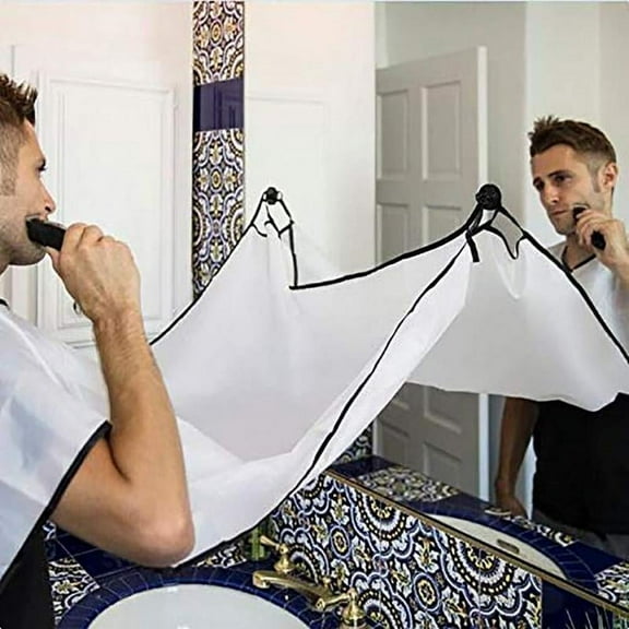 Somnr Beard Bib for Men Waterproof Shaving Cape with 2 Suction Cups & Storage Bag Hair Catcher Grooming Apron