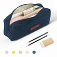 thumbnail image 1 of QiShi Big Capacity Pencil Case for School - Cosmetic & Stationery Bag for Kids, Teens, Boys & Girls (Blue), 1 of 8