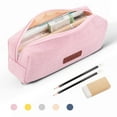 thumbnail image 1 of QiShi Big Capacity Pencil Case for School - Cosmetic & Stationery Bag for Kids, Teens, Boys & Girls (Pink), 1 of 8