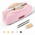 thumbnail image 1 of QiShi Big Capacity Pencil Case for School - Cosmetic & Stationery Bag for Kids, Teens, Boys & Girls (Pink), 1 of 8