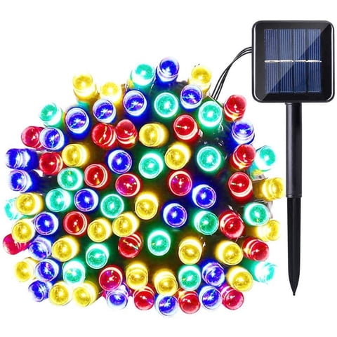 QiShi Christmas Solar String Lights Backyard String Lights,39ft 100 LED Outdoor Waterproof Fairy Solar String Lights for Outdoor/Indoor Garden,Patio,Backyard,Party,ect. (Multi-color)-1Pack
