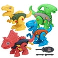 thumbnail image 1 of GLUAAE Detachable Dinosaur Toy Dinosaur Building Blocks Play Set for 3-10 Years Old Boys Girls, Toddler Stem Learning, 4PACK, 1 of 7