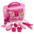 thumbnail image 1 of Somnr Kids Beauty Salon Set Toys Little Girl Makeup Kit Pretend Play Hair Station with Case, Hairdryer, Brush, Mirror & Styling(17pcs), 1 of 7