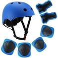 thumbnail image 1 of Somnr Kids Bike Helmet, Toddler Helmet for Ages 8-14 Boys Girls with Sports Protective Gear Set Knee Elbow Wrist Pads for Skateboard Cycling Scooter Rollerblading-Blue, 1 of 8