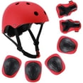 thumbnail image 1 of Somnr Kids Bike Helmet, Toddler Helmet for Ages 8-14 Boys Girls with Sports Protective Gear Set Knee Elbow Wrist Pads for Skateboard Cycling Scooter Rollerblading-Red, 1 of 8