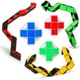 thumbnail image 1 of Somnr Magic Snake Cube Mini 5 pack Twist Puzzle Collection Brain Teaser Toy Snake Ruler Fidget Toys Sets for Kids Stocking Stuffers Party Favors Goodie Bags Fillers Game Geometric, 1 of 5