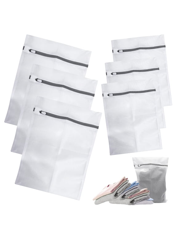 Mesh Laundry Bags 6-Pack Laundry Wash Bag Colorful Zipper for Delicates, Blouse, Hosiery, Stocking, Underwear, Bra Lingerie, Sweater, Travel Storage Bag