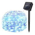 thumbnail image 1 of Somnr Solar Lights Starry Solar String Lights, 33 ft 100 LED Waterproof Fairy Copper Wire Lights for Christmas, Patio, Lawn, Garden, Wedding, Party and Valentines's Decorations (Blue), 1 of 7