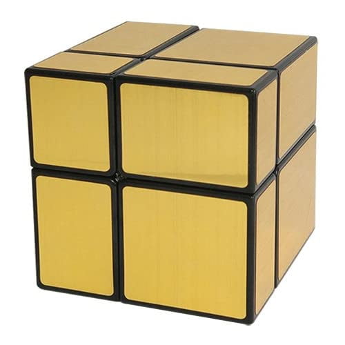 QiYi Golden Mirror Puzzle Cube 2x2 High Speed Magic Cube, Gold