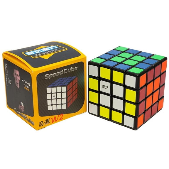 QiYi QIZHENG W 4x4 Speed Cube 4x4x4 Magic Cube Puzzle, Black-Base