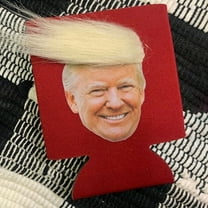 Qiaiye Trump Cup Insulation Sleeve 5.9in Creative Beer Can Cooler Beer Beverage Cup Decorative Protective Cover (Red)