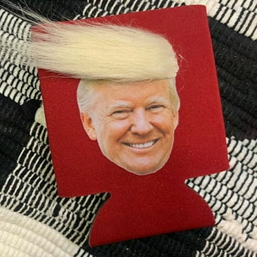 Qiaiye Trump Cup Insulation Sleeve 5.9in Creative Beer Can Cooler Beer Beverage Cup Decorative Protective Cover (Red)