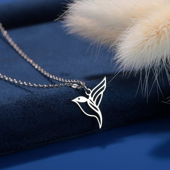 Qiamni Brid luxury Pendant women Stainless Steel necklace
