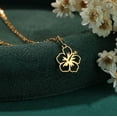 thumbnail image 1 of Qiamni Stainless steel tropical plant summer Flower necklace Flower pendant necklace simple and versatile, 1 of 4